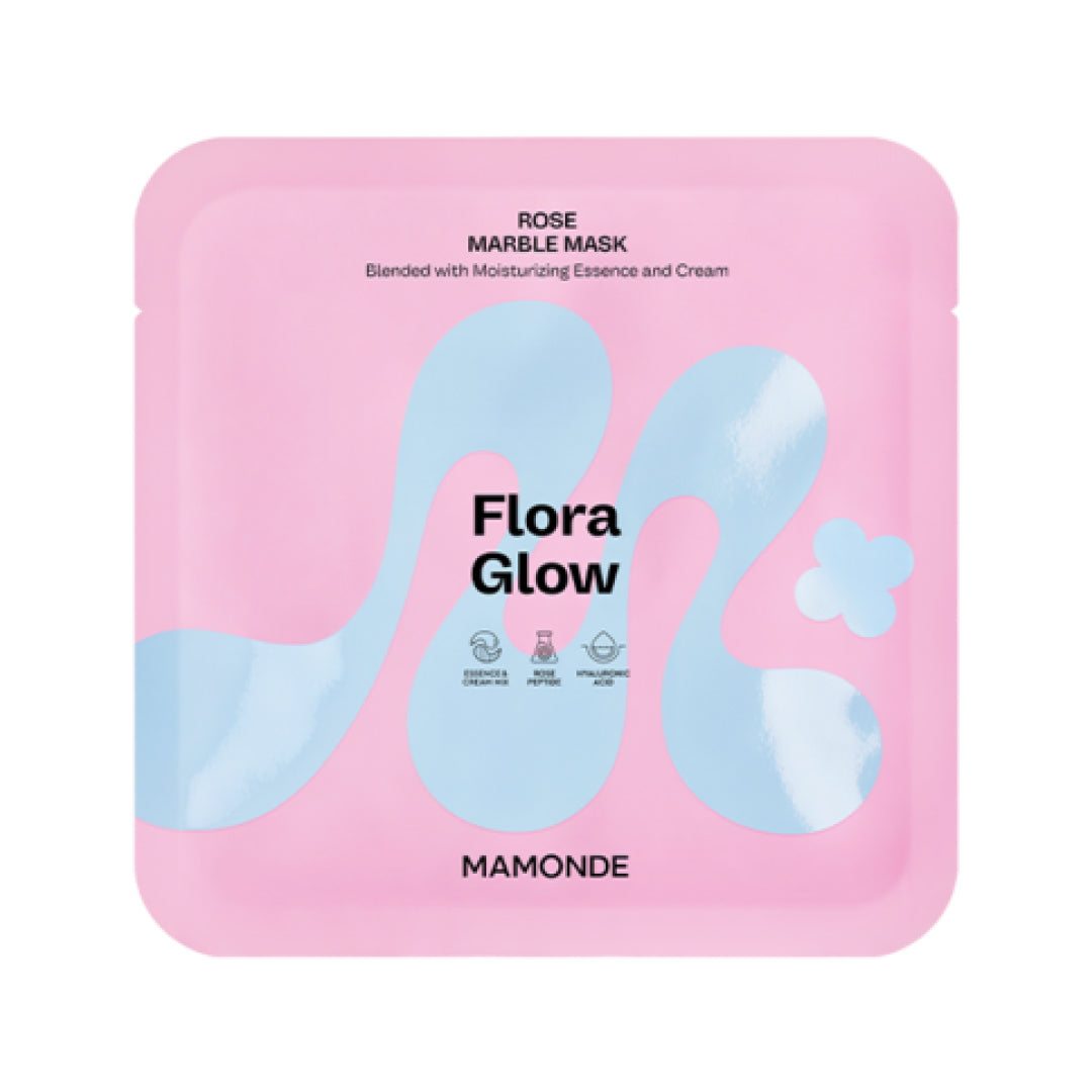 Flora Glow Rose Marble Mask 5ea